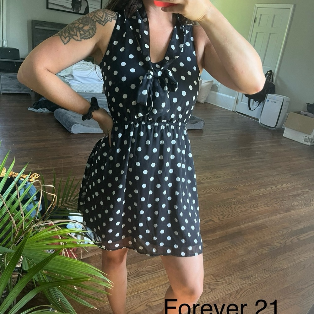 Black and White Polka Dot Dress